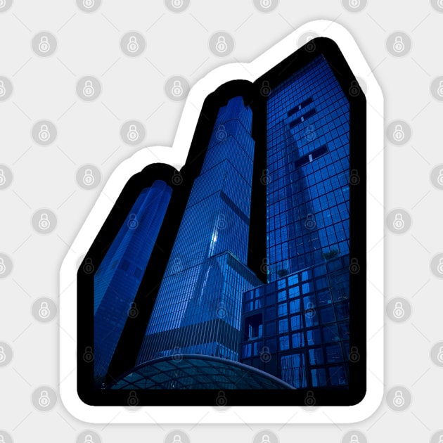 Blue Skyscrapers Manhattan New York City Sticker by eleonoraingrid